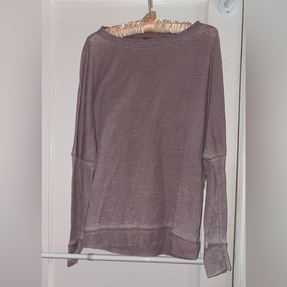 Mono B Purple Long Sleeve Relaxed Sweatshirt